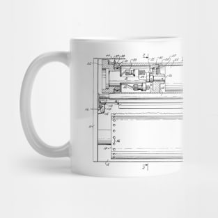 Driving and supporting means for high speed printing drum Vintage Patent Hand Drawing Mug